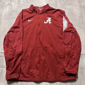 Nike Dri-Fit Alabama Crimson Tide Men's Quarter Zip Long Sleeve Shirt Size L